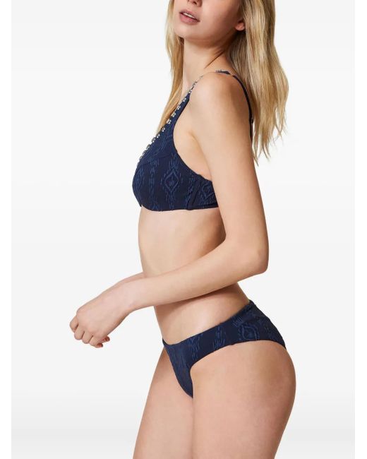 Twinset Blue Patterned Bikini Bottom