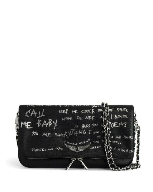 Zadig & Voltaire Black Rock Clutch Bag