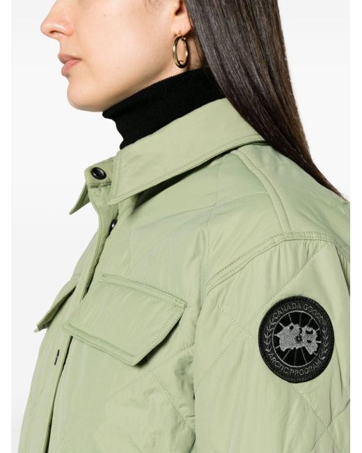Canada Goose Green Albany Quilted Shirt Jacket