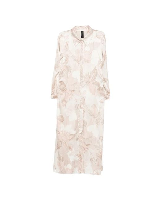 Marc Cain White Floral -Pattern Midi Dress