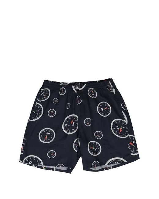DENIM TEARS Blue Cpt Clock-Print Shorts for men
