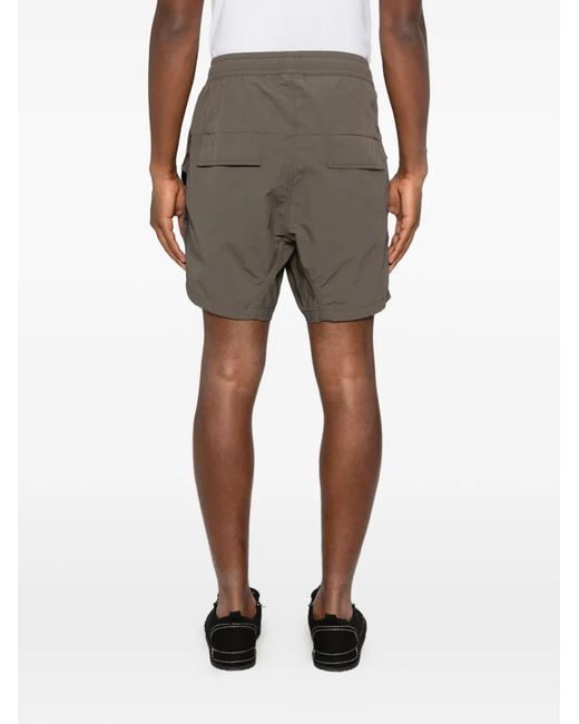 Thom Krom Gray Drawstring-Waistband Shorts for men