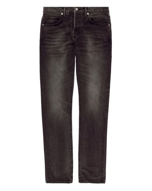 Zegna Klassische Slim-Fit-Jeans in Black für Herren