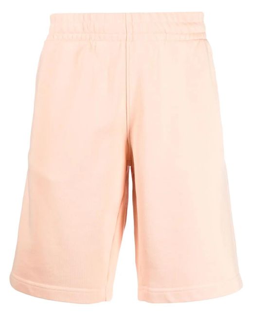 Maison Kitsuné Natural Fox-Patch Cotton Shorts for men