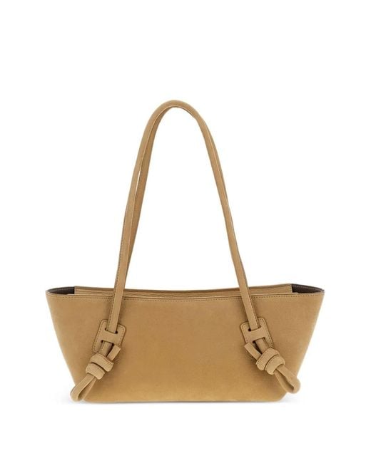 Hereu White Fleca Knot-Handle Shoulder Bag