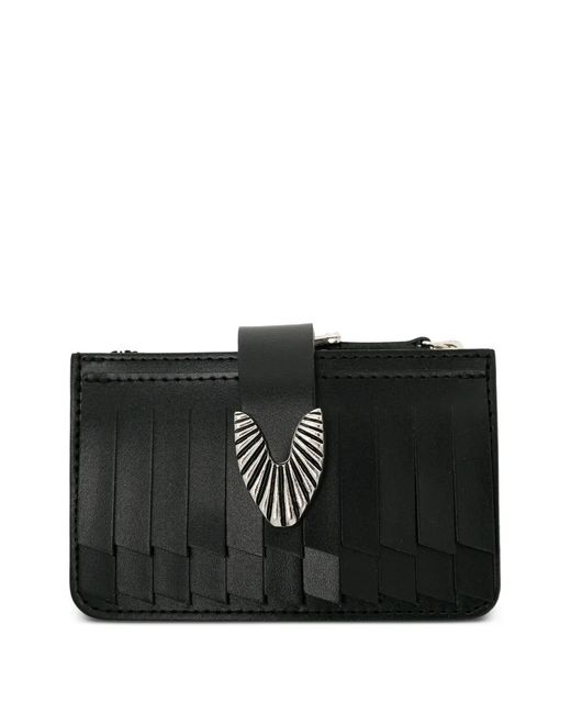 Toga Black Fringed Cardholder for men