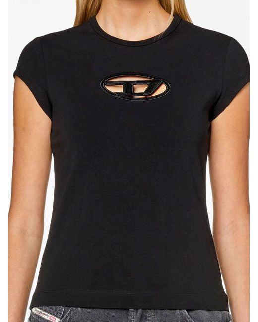 T-shirt T-Angie à logo imprimé DIESEL en coloris Black