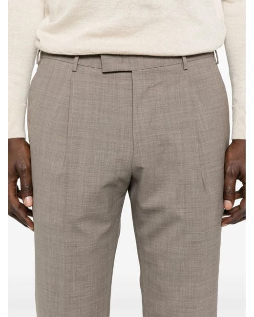 PT Torino Gray Tailored Trousers for men