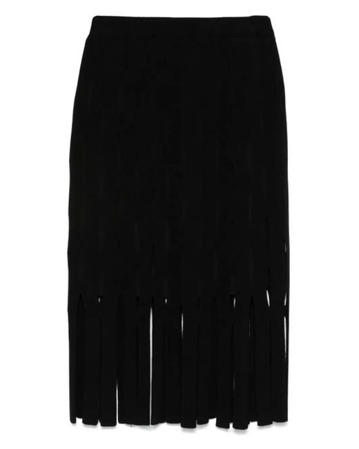 Falda midi con aberturas Twinset de color Black