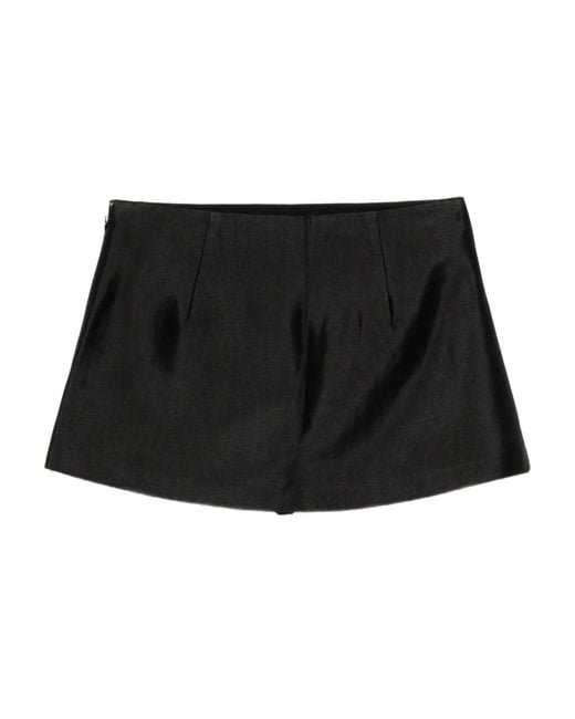 Reformation Black Calloway Skorts