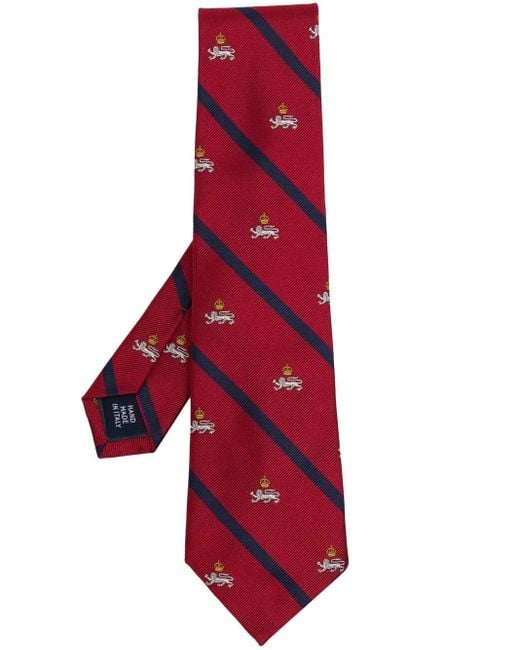 Polo Ralph Lauren Embroidered Striped Tie for men