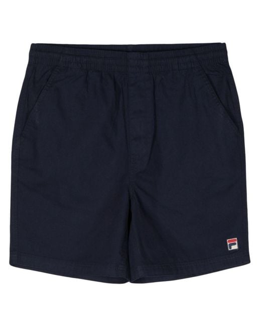 Fila Blue Venter Logo-appliqué Chino Shorts for men