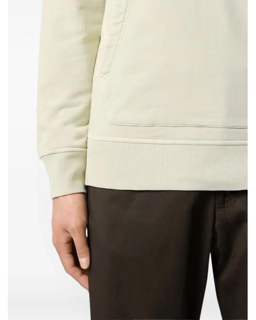 Stone Island White Logo-Patch Hoodie for men