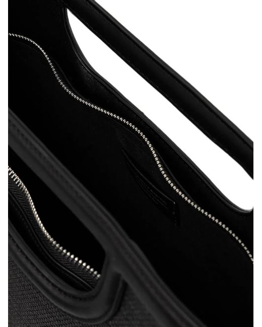 Benetton Black Cut-Out Handle Tote Bag
