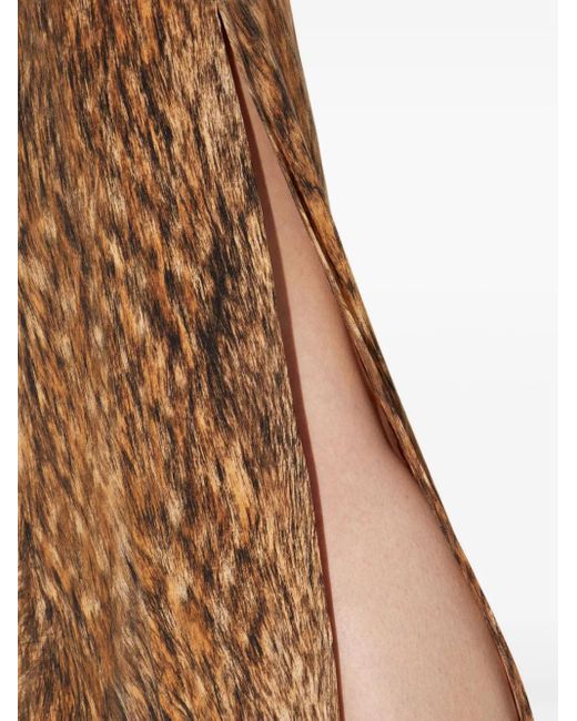 MM6 by Maison Margiela Brown Long-Sleeve Dress