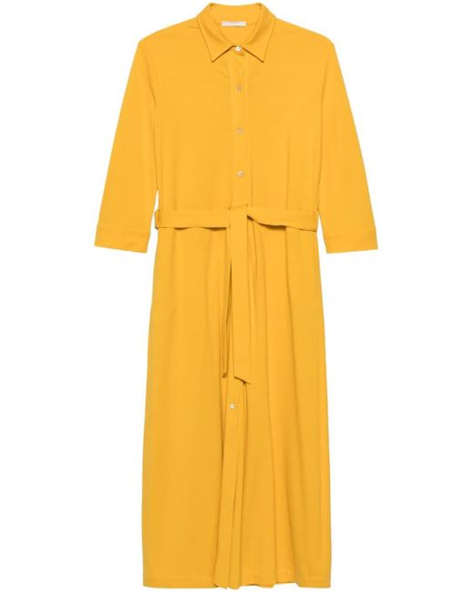 Circolo 1901 Yellow Belted Midi Dress