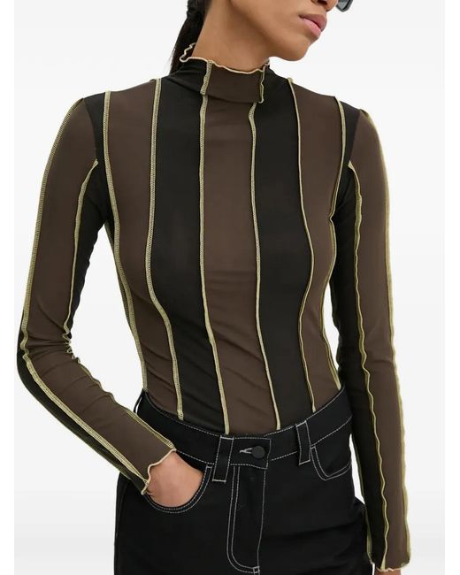 Sunnei Black Seam-Detail Top
