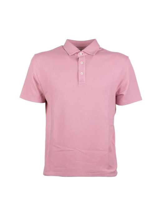 Altea Pink Buttoned Polo Shirt for men