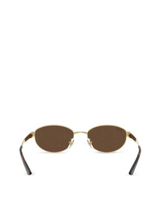Ray-Ban Brown Oval-Frame Sunglasses