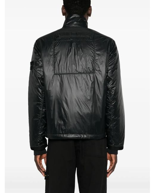 Stone Island Black Polyamide Jacket With Primaloft Insulation for men
