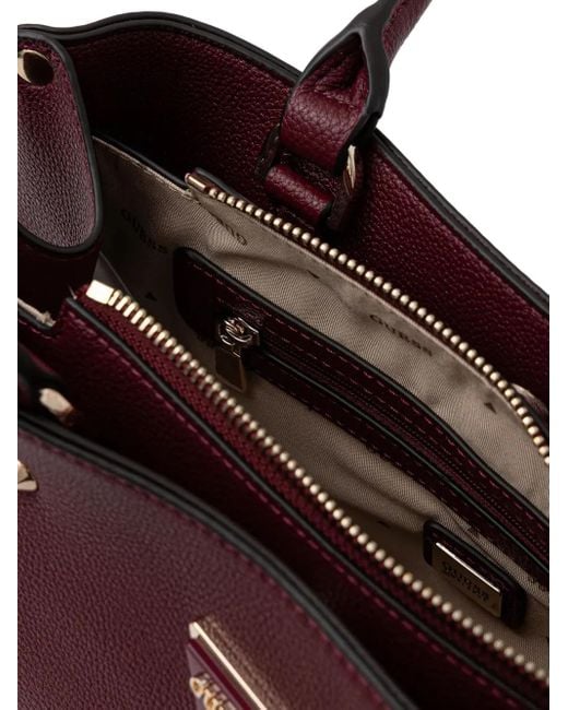 Guess Purple Shopper mit Logo-Schild