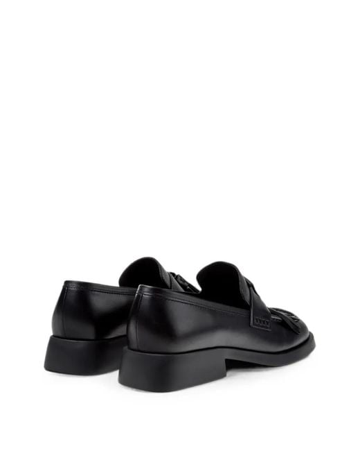 Camper Black Twins Fringed-Tassel Loafers