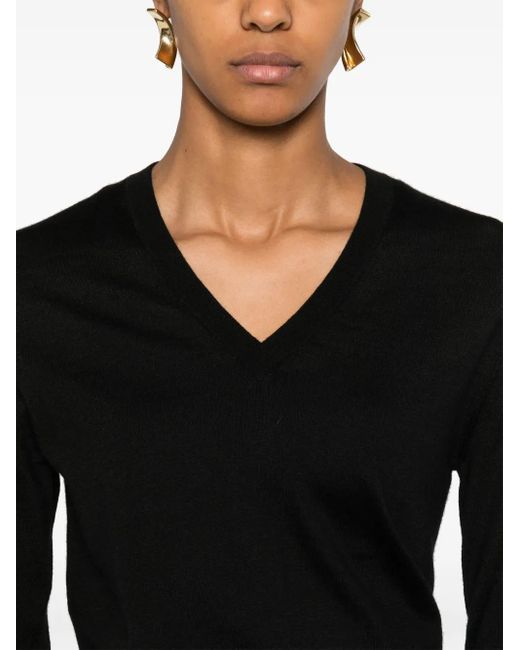 Dolce & Gabbana Black Pullover Mit V-Ausschnitt