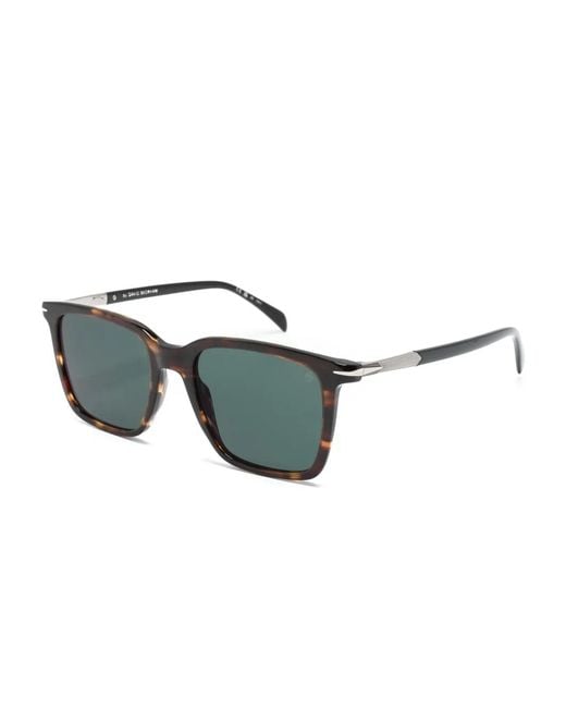 David Beckham Green Square-Frame Sunglasses