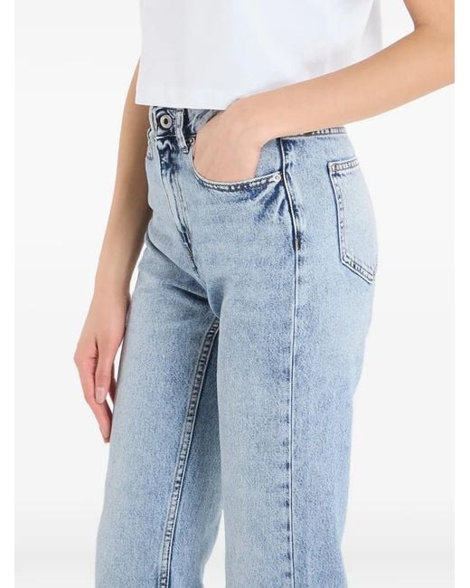 Karl Lagerfeld Blue Side-Slit Jeans