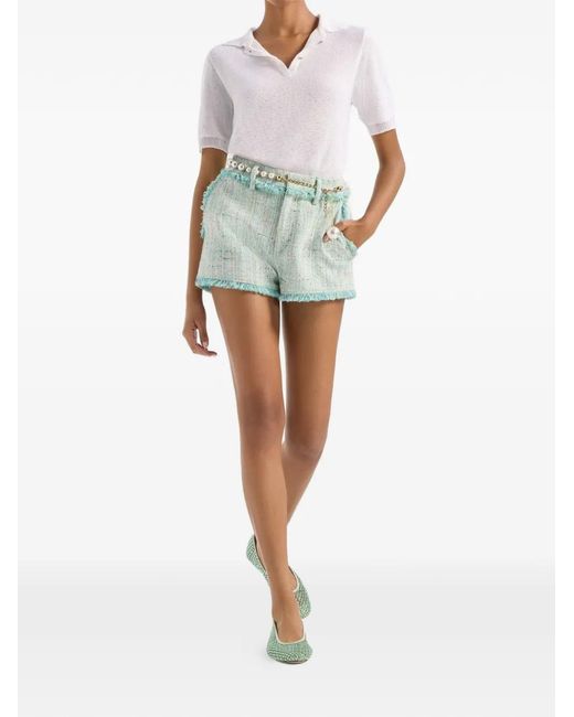 Genny White Sequin Maglieria Knitwear
