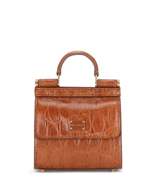 Dolce & Gabbana Mini Sicily 58 Shopper in het Brown