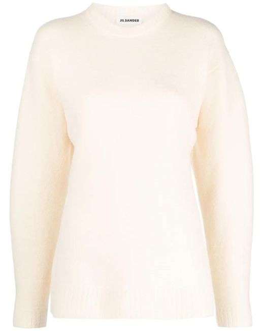 Jil Sander Natural Crew-Neck Wool Jumper