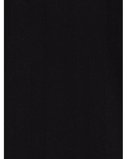 Valentino Garavani Black Chevron-Knit Polo Shirt for men
