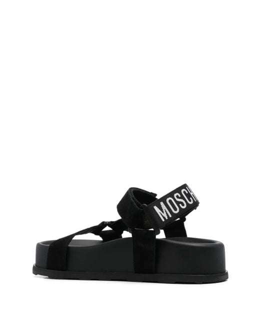 Moschino Black Suede Sandals
