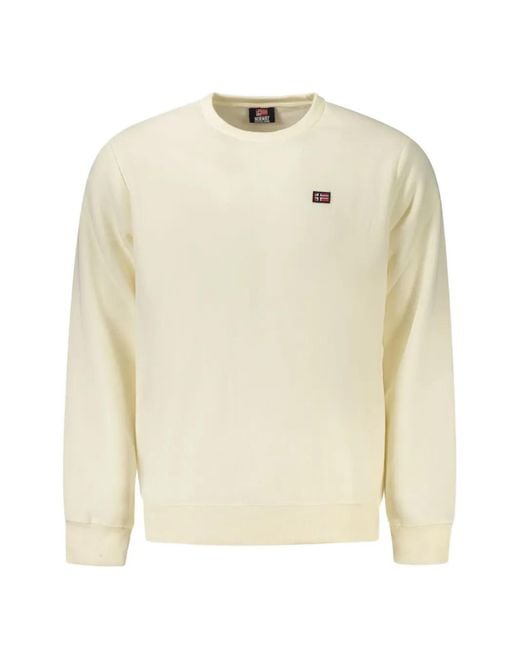 Norway 1963 Natural Crew-Neck Logo-Patch Sweater for men