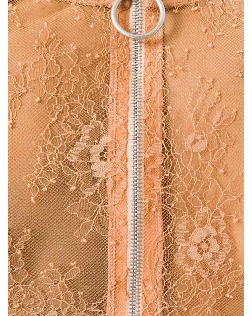 Off-White c/o Virgil Abloh Natural Lace Detailed Top