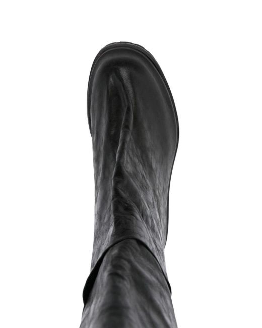 424 Marathon Overlay Leather Boots in Black for Men | Lyst