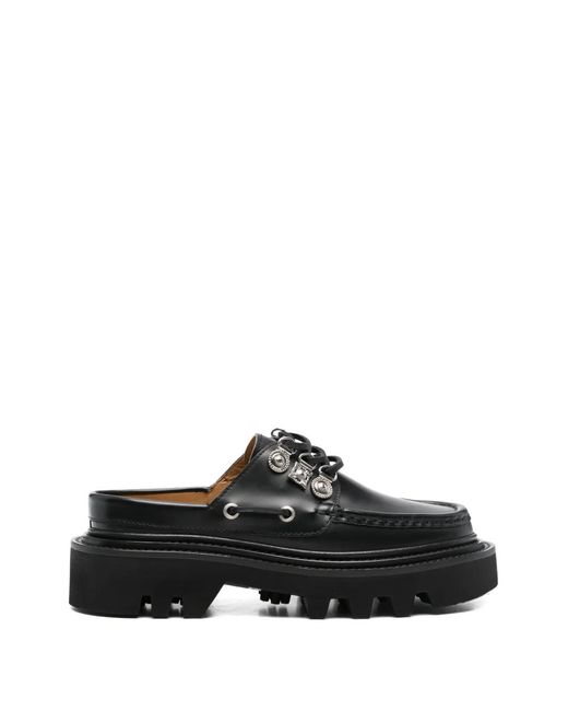 Toga Black Mules En Cuir À Ornements