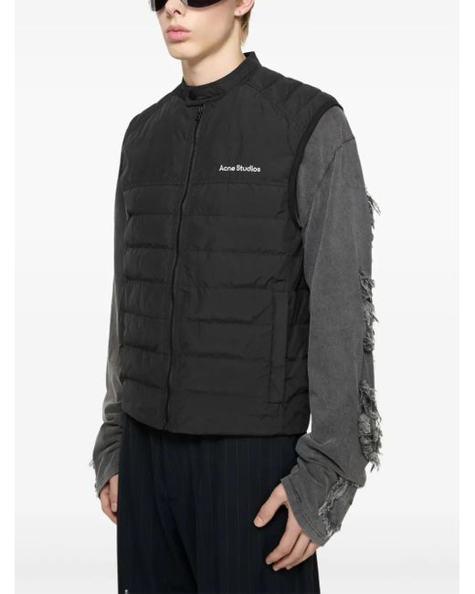 Acne Black Padded Gilet for men