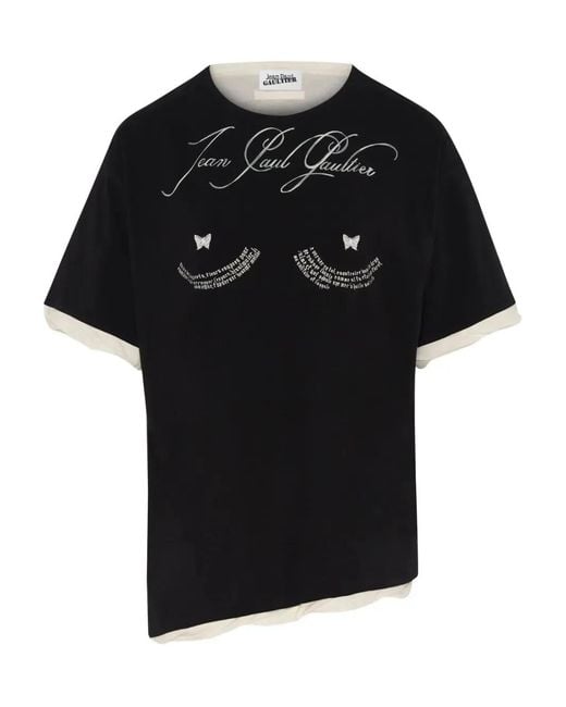 Jean Paul Gaultier Black Tattoo Poem T-Shirt
