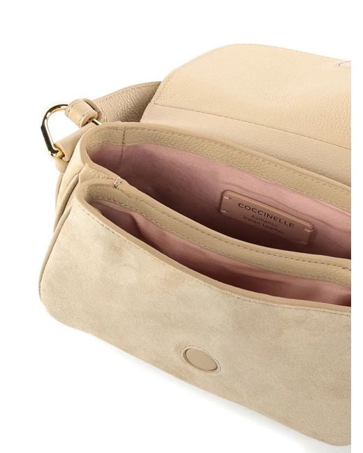 Coccinelle Natural Small Buckle-Detail Shoulder Bag