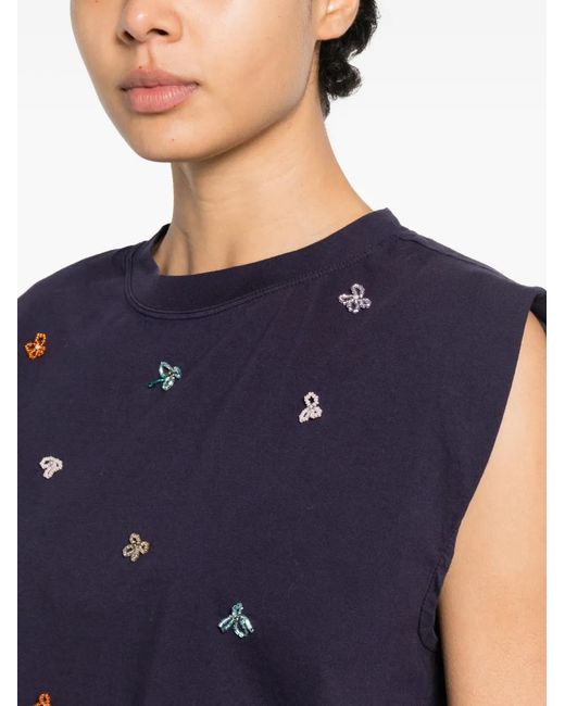 Forte_forte Blue Embroidered T-Shirt