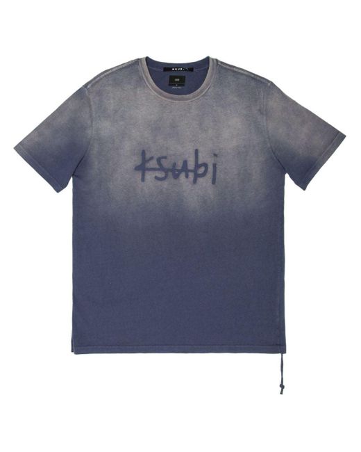 Camiseta con logo estampado Ksubi de hombre de color Blue