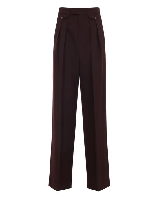Chloé Purple Buttoned Pleated Trousers