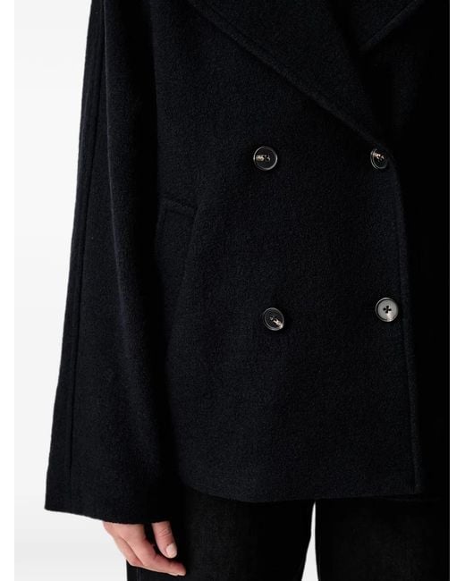 Marc O' Polo Black Double-Breasted Coat