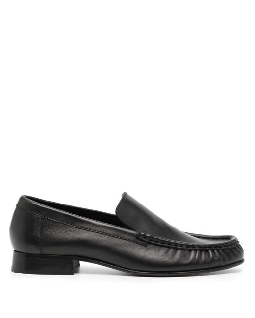 Gia Borghini Black Bodil Leather Loafers