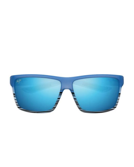Maui Jim Blue Alenuihaha Striped Square Sunglasses