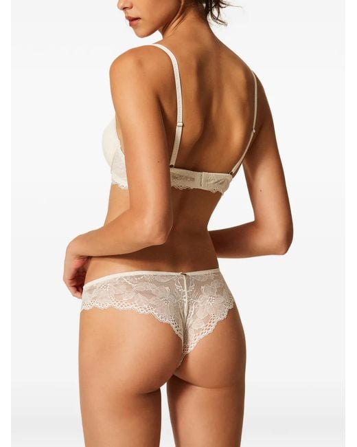 Twinset White Lace Brazilian Briefs