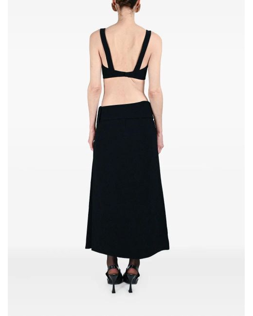 ROWEN ROSE Black Gathered-Cup Bra