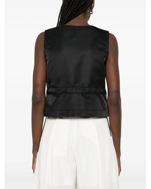 Sacai Black Button Waistcoat